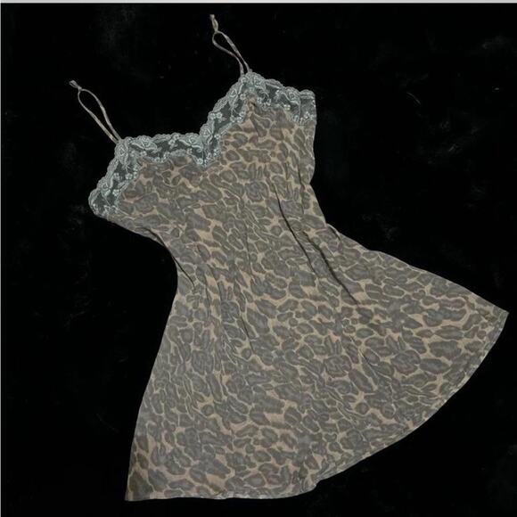 Victoria's Secret Other - Victoria's Secret Vintage Y2k Medium Leopard Cheetah Print Slip Dress Sheer